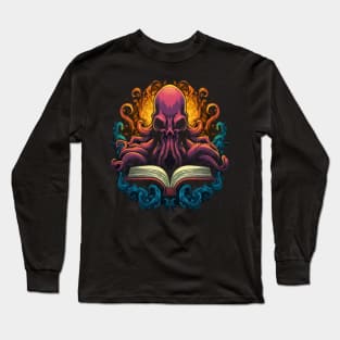 Octopus Reads Book Long Sleeve T-Shirt